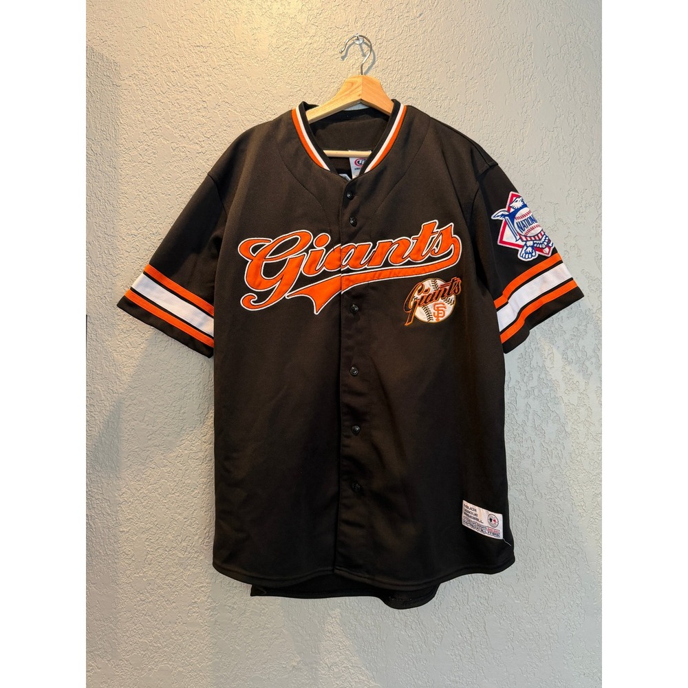 MLB San Francisco Giants Alou 18 Jersey Black Orange True Fan Mens Large